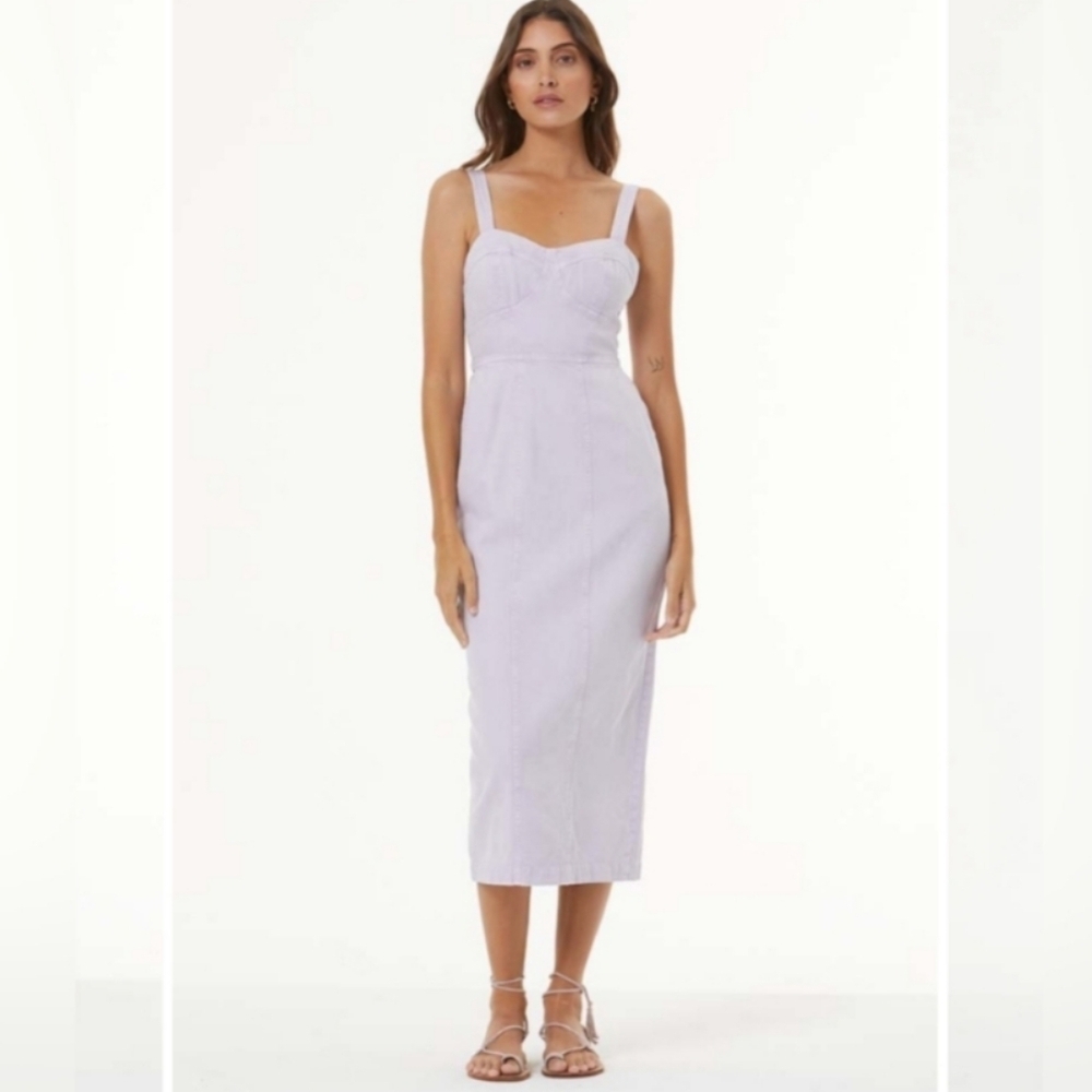 Young Fabulous & Broke Dolly Denim Dress white XS
